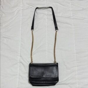 Elegant Black Leather Shoulder Bag
